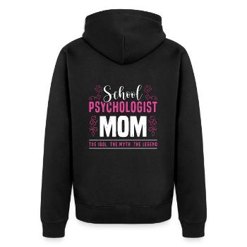 Psychologue scolaire Maman L’idole Le conseiller - Veste à capuche bio Premium Unisexe - noir - Dos - Nico (187cm)