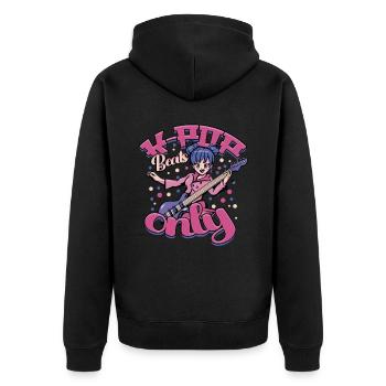 KPop Musique coréenne K-Pop Beats uniquement - Veste à capuche bio Premium Unisexe - noir - Dos - Nico (187cm)