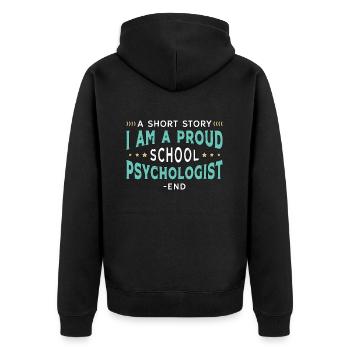 School Psych Une nouvelle Je suis un fier thérapeute - Veste à capuche bio Premium Unisexe - noir - Dos - Nico (187cm)