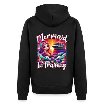 Kreuzfahrt Kreuzfahrer Mermaid In Training - Unisex Premium Bio Zip Hoodie - Schwarz - Hinten - Nico (187cm)