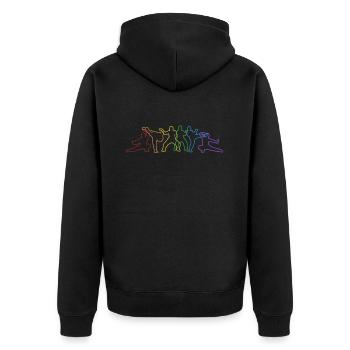 Capoeira LGBT Arc-en-ciel Capoeirista Ginga Danse - Veste à capuche bio Premium Unisexe - noir - Dos - Nico (187cm)