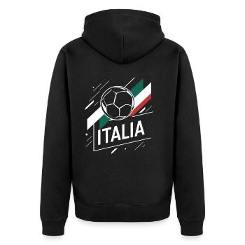 Maillot Italie 2024 Italie Italie Rome Turin Milan - Veste à capuche bio Premium Unisexe - noir - Dos - Nico (187cm)