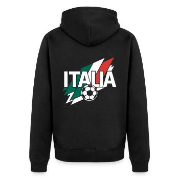 Maillot Italie 2024 Italie Italie Rome Turin Milan - Veste à capuche bio Premium Unisexe - noir - Dos - Nico (187cm)