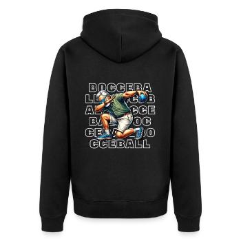 Boule de pétanque - Veste à capuche bio Premium Unisexe - noir - Dos - Nico (187cm)
