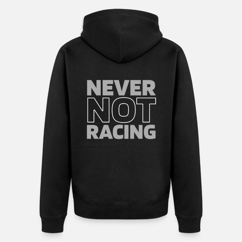 Course de dragsters - Veste à capuche bio Premium Unisexe - noir