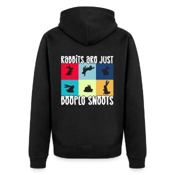 Les lapins ne sont que des bobos snoots lapin drôle lapin - Veste à capuche bio Premium Unisexe - noir - Dos - Nico (187cm)