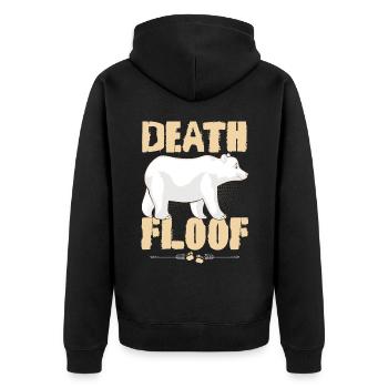 Funny Polar Bear Death Flake Illustration for Wildli - Unisex Premium Organic Zip Hoodie - black - Back - Nico (187cm)