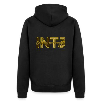 Architecte de personnalité INTJ - Veste à capuche bio Premium Unisexe - noir - Dos - Nico (187cm)