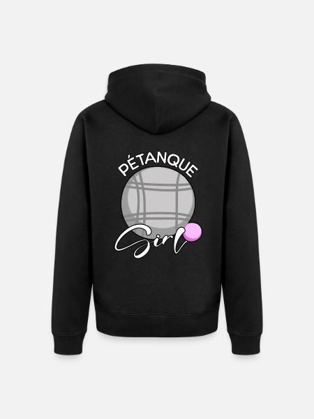 Pétanque Fille - Veste à capuche bio Premium Unisexe - noir