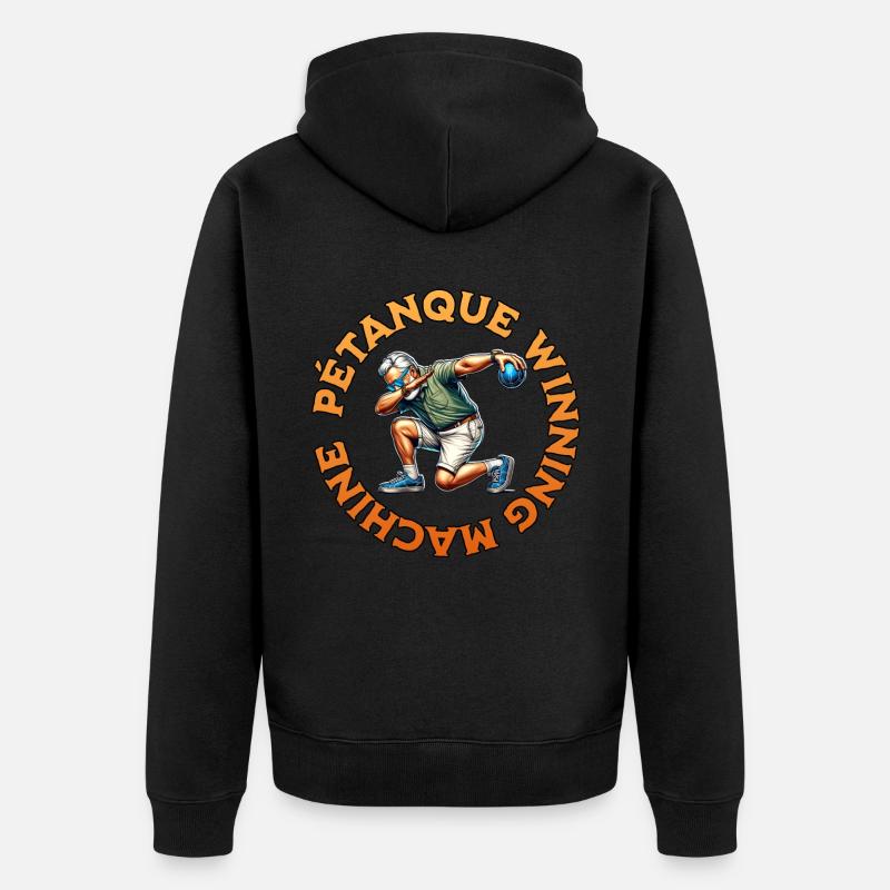 Gagnant de la pétanque - Veste à capuche bio Premium Unisexe - noir