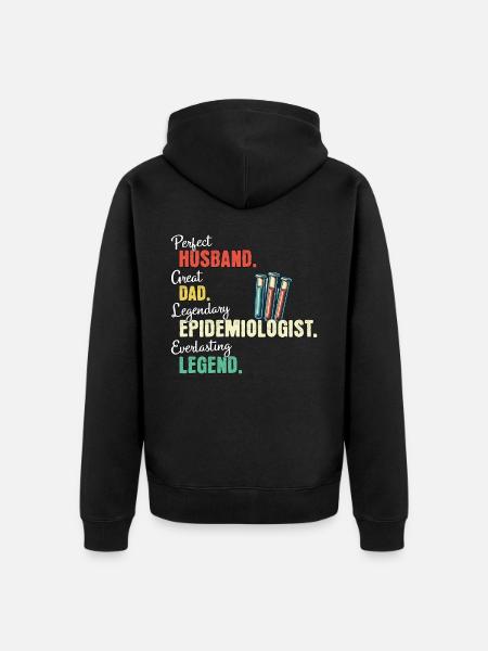 Epidemiologist Dad - Unisex Premium Organic Zip Hoodie - black