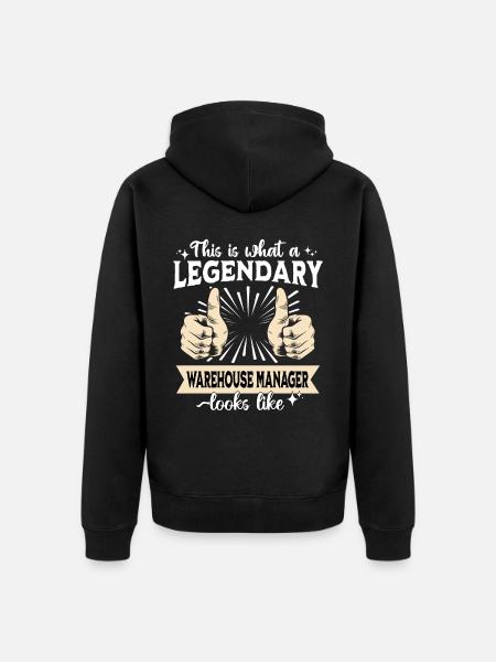 Legendary Camp Leader - Unisex Premium Organic Zip Hoodie - black