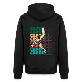 Texte Capoeira Rétro Ginga Capoeirista Danse - Veste à capuche bio Premium Unisexe - noir - Dos - Nico (187cm)