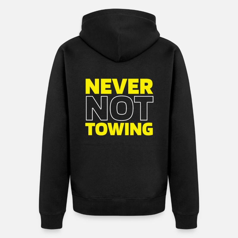 Abschleppdienst Abschlepper - Unisex Premium Bio Zip Hoodie - Schwarz