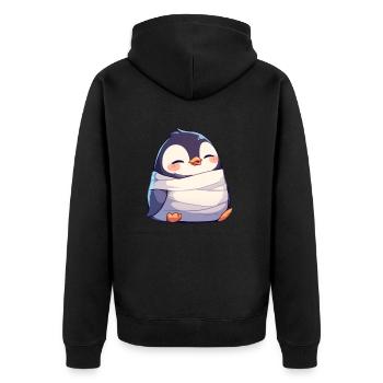 Pingouin Maman Halloween Pingouin Mignon - Veste à capuche bio Premium Unisexe - noir - Dos - Nico (187cm)