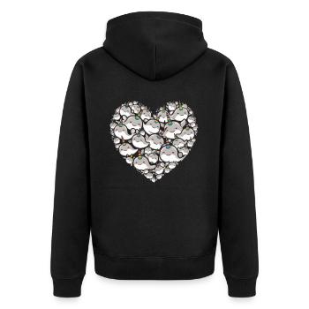 Amoureux du narval Licorne de l’animal marin Narval - Veste à capuche bio Premium Unisexe - noir - Dos - Nico (187cm)
