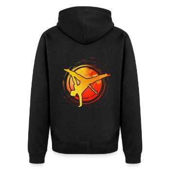 Capoeira - Veste à capuche bio Premium Unisexe - noir - Dos - Nico (187cm)