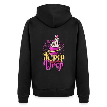 KPop jusqu’à ce que je laisse tomber la musique coréenne - Veste à capuche bio Premium Unisexe - noir - Dos - Nico (187cm)