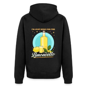 Limoncello Liqueur de citron cadeau - Veste à capuche bio Premium Unisexe - noir - Dos - Nico (187cm)