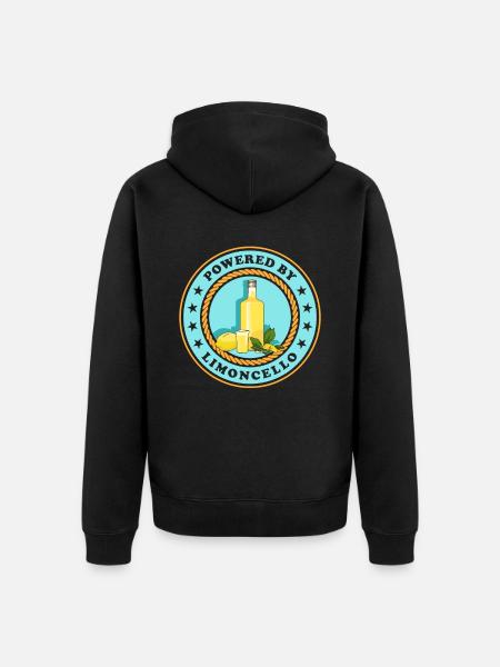 Limoncello Liqueur | Lemon Liqueur Gift - Unisex Premium Organic Zip Hoodie - black