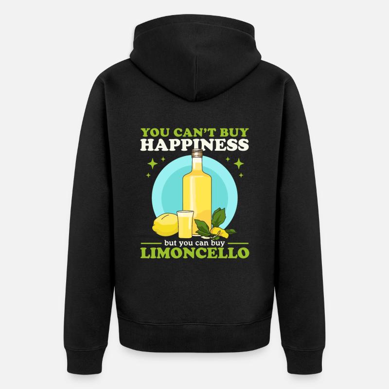 Limoncello Citrons Limoncellos Liqueur Cadeaux - Veste à capuche bio Premium Unisexe - noir