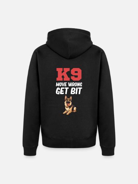Moving Wrong, Getting Bitten Canine - Unisex Premium Organic Zip Hoodie - black