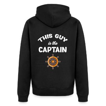 Ce type est le capitaine de croisière - Veste à capuche bio Premium Unisexe - noir - Dos - Nico (187cm)