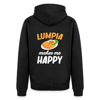 Lumpia me rend heureux Pinoy Shanghai Adobo - Veste à capuche bio Premium Unisexe - noir - Dos - Nico (187cm)