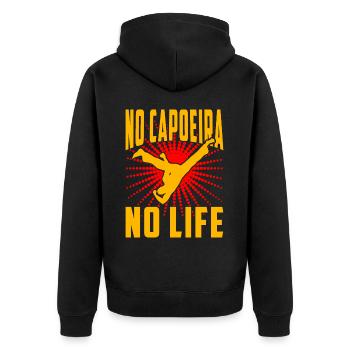 Pas de Capoeira, pas de vie - Veste à capuche bio Premium Unisexe - noir - Dos - Nico (187cm)