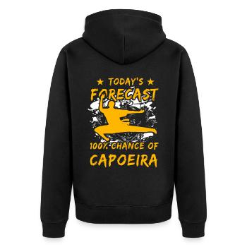 prévision du jour 100% de chance de Capoeira - Veste à capuche bio Premium Unisexe - noir - Dos - Nico (187cm)