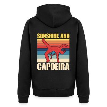 Soleil et Capoeira - Veste à capuche bio Premium Unisexe - noir - Dos - Nico (187cm)