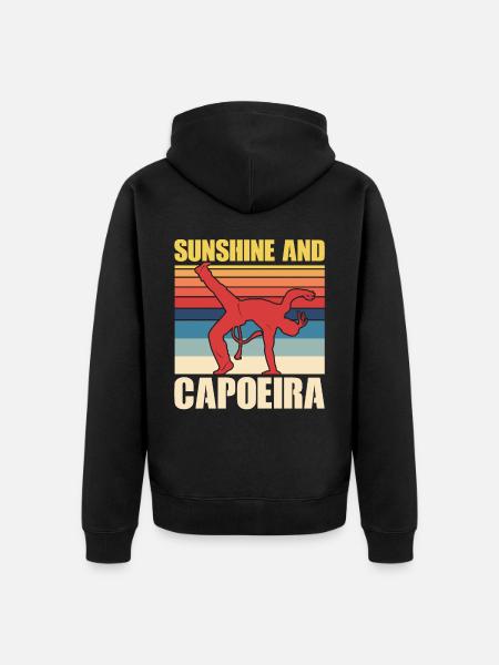 Sunshine and Capoeira - Unisex Premium Organic Zip Hoodie - black