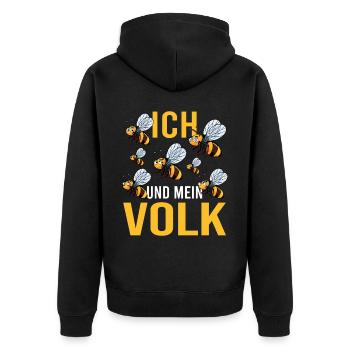 Me and my colony Bees Beekeeping Honey - Unisex Premium Organic Zip Hoodie - black - Back - Nico (187cm)