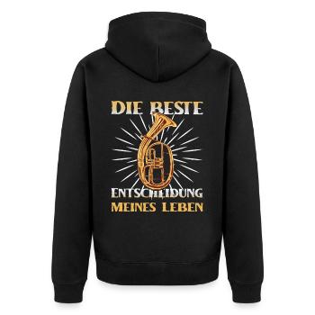 La meilleure décision de ma vie Ten - Veste à capuche bio Premium Unisexe - noir - Dos - Nico (187cm)