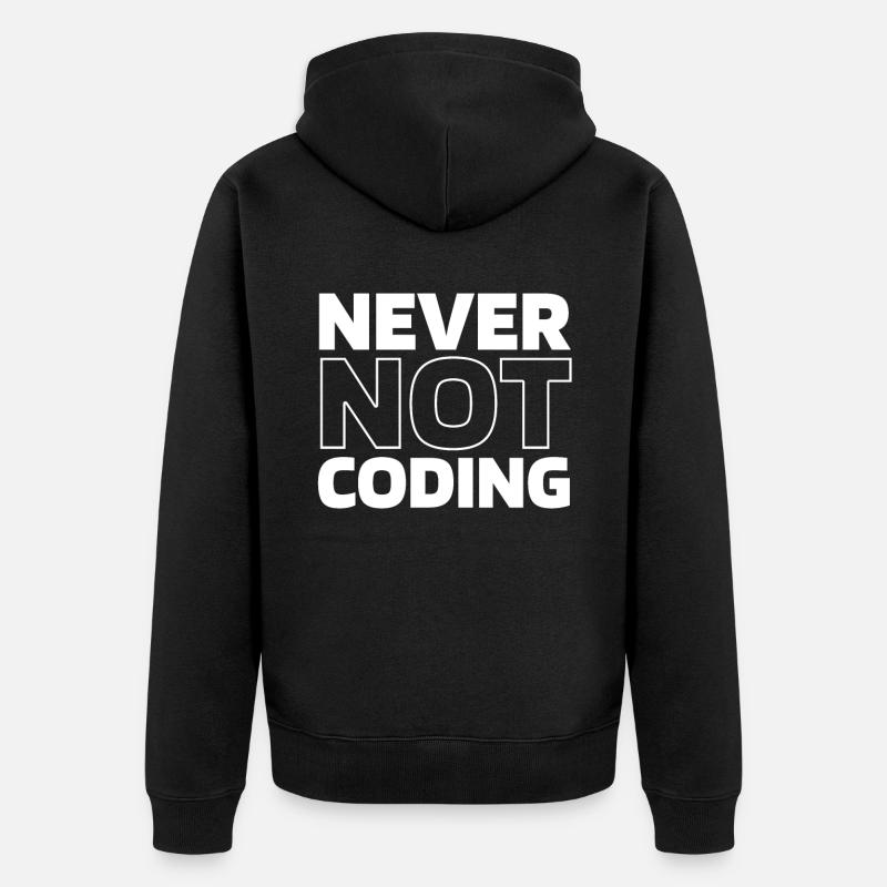 Entwickler Coder Programmierer - Unisex Premium Bio Zip Hoodie - Schwarz
