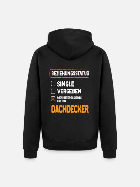 Roofer Relationship Status - Unisex Premium Organic Zip Hoodie - black