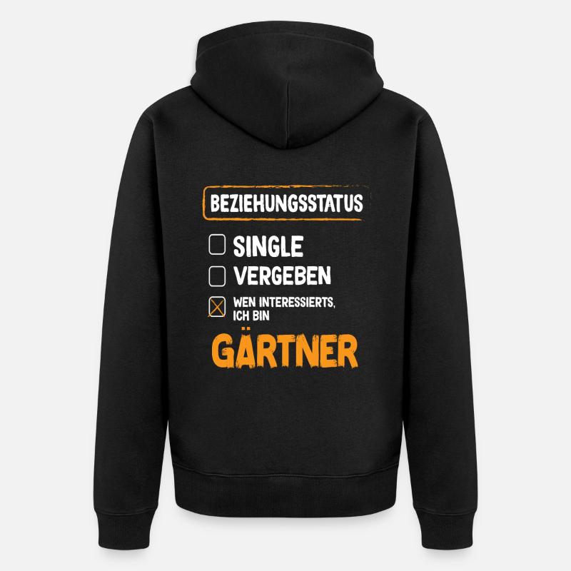 Statut de la relation jardinier - Veste à capuche bio Premium Unisexe - noir