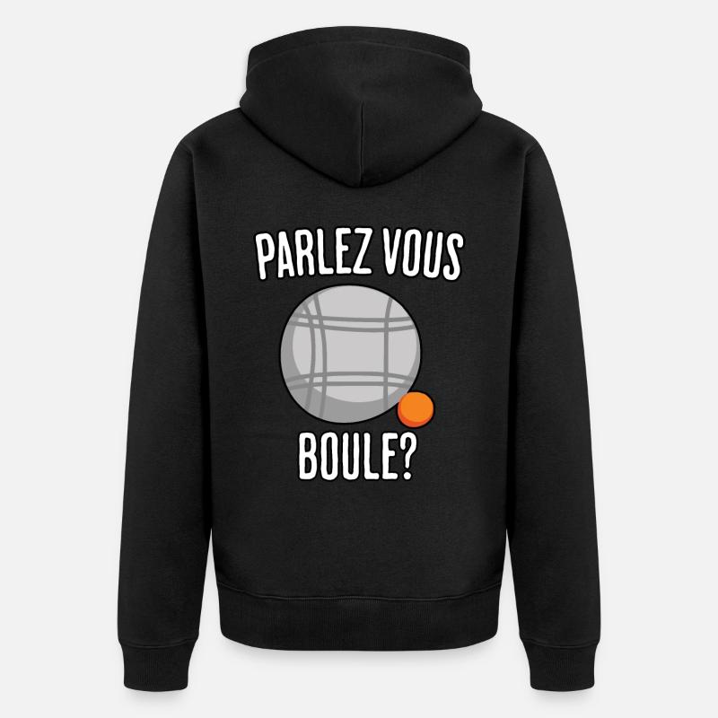 Drôle de dicton Boule - Veste à capuche bio Premium Unisexe - noir