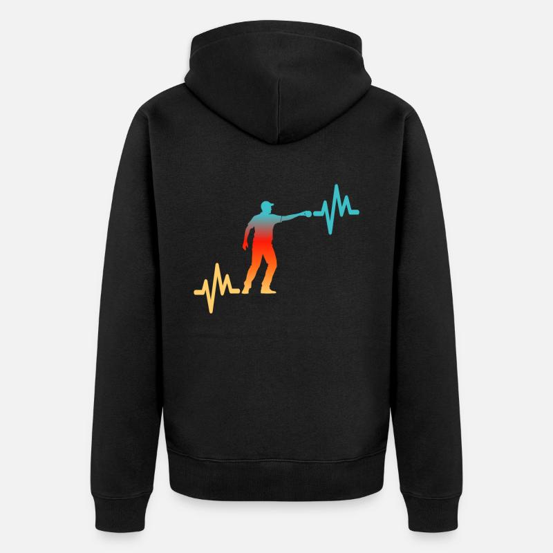 Ligne Boule Heart - Veste à capuche bio Premium Unisexe - noir