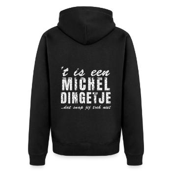 Design de chemises cool avec le nom Michel, - Veste à capuche bio Premium Unisexe - noir - Dos - Nico (187cm)