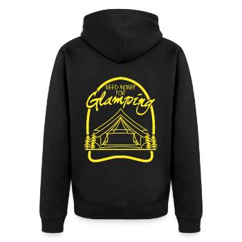 Camping, Glamping, Camping-car, Camping-car, Camping-car - Veste à capuche bio Premium Unisexe - noir - Dos - Nico (187cm)