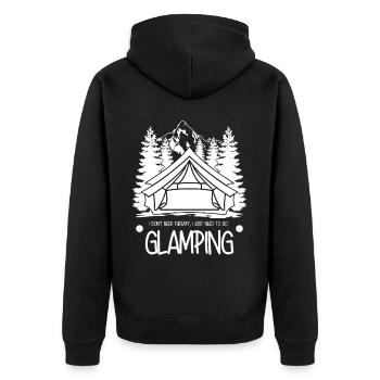 Glamping Camping Tente Randonnée Camping-car - Veste à capuche bio Premium Unisexe - noir - Dos - Nico (187cm)