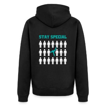 Stay Special Ginga Capoeirista Dance Professional - Unisex Premium Organic Zip Hoodie - black - Back - Nico (187cm)