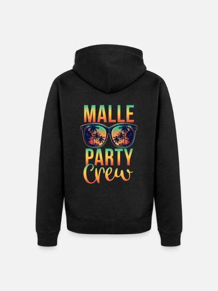 Malle Party Crew - Unisex Premium Organic Zip Hoodie - black