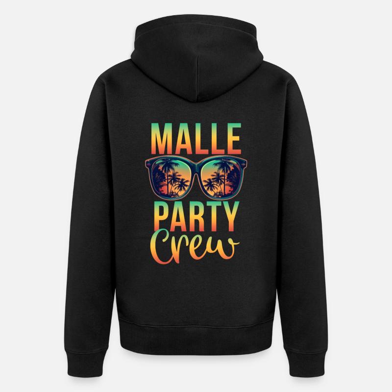 Malle Party Crew - Veste à capuche bio Premium Unisexe - noir