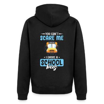 lustiges Busfahrer Schulbusfahrer Spruch Geschenk - Unisex Premium Bio Zip Hoodie - Schwarz - Hinten - Nico (187cm)