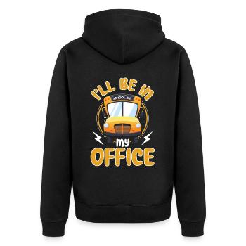 lustiges Busfahrer Schulbusfahrer Spruch Geschenk - Unisex Premium Bio Zip Hoodie - Schwarz - Hinten - Nico (187cm)