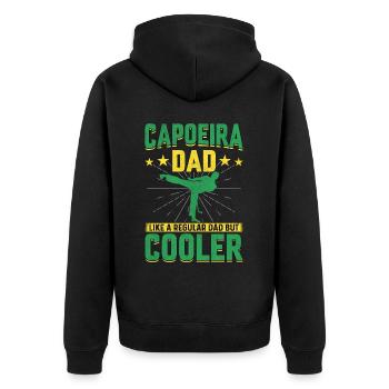 Capoeira Dad comme un papa normal mais plus cool - Veste à capuche bio Premium Unisexe - noir - Dos - Nico (187cm)