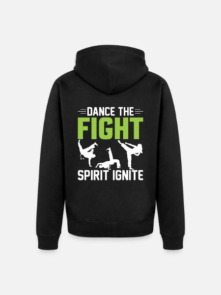 Tanzen Sie den Kampfgeist - Unisex Premium Bio Zip Hoodie - Schwarz