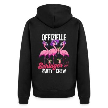 Hit - Unisex Premium Organic Zip Hoodie - black - Back - Nico (187cm)